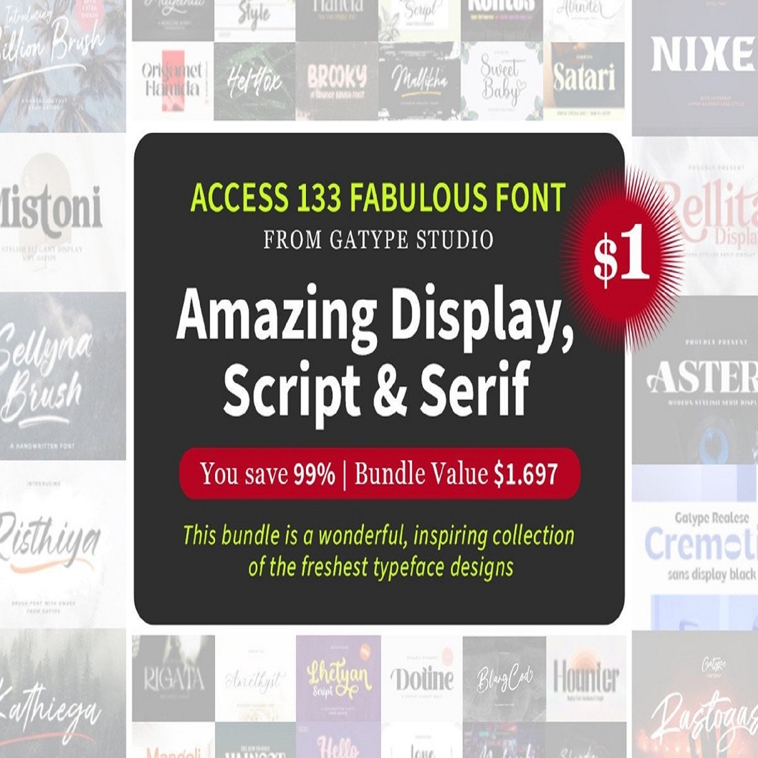 Fabulous Font Collection Bundle cover image.