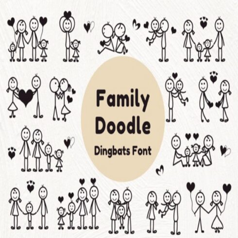 Family Doodle Font cover image.