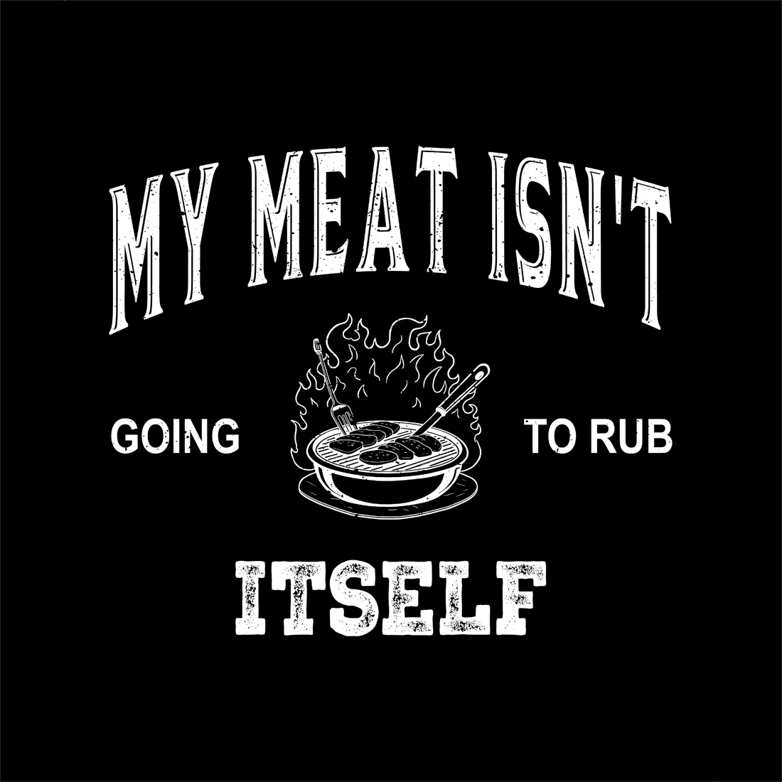 Fans Vintage Meat Smoking Joke Shirt for Pitmasters and Grill Bbq graphic design preview image.