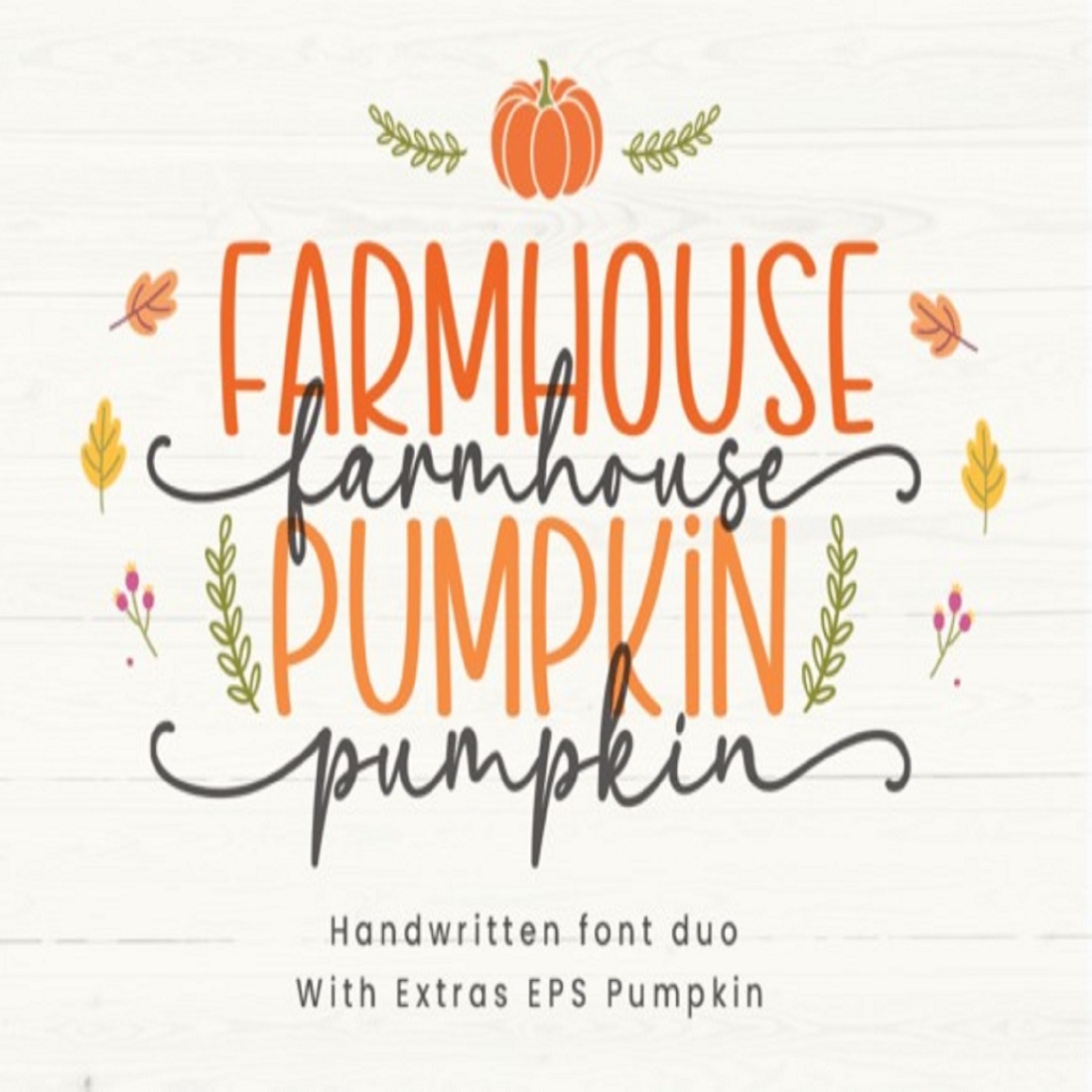 Farmhouse Pumpkin Font preview image.