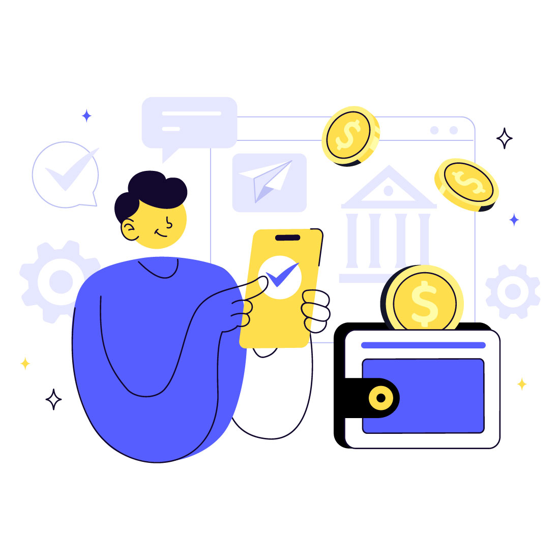 10 Fintech Vector Illustration preview image.