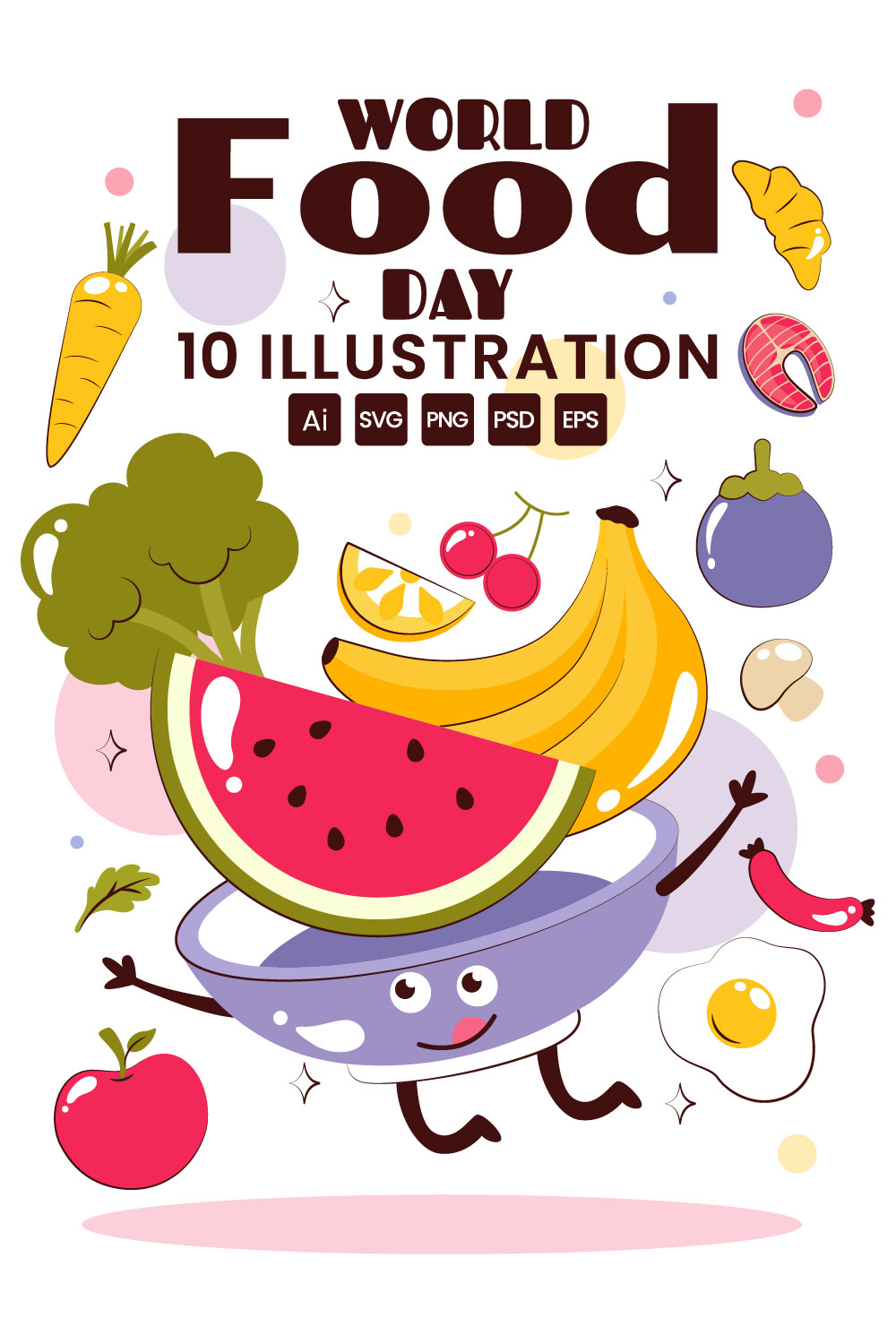 10 World Food Day Illustration pinterest preview image.