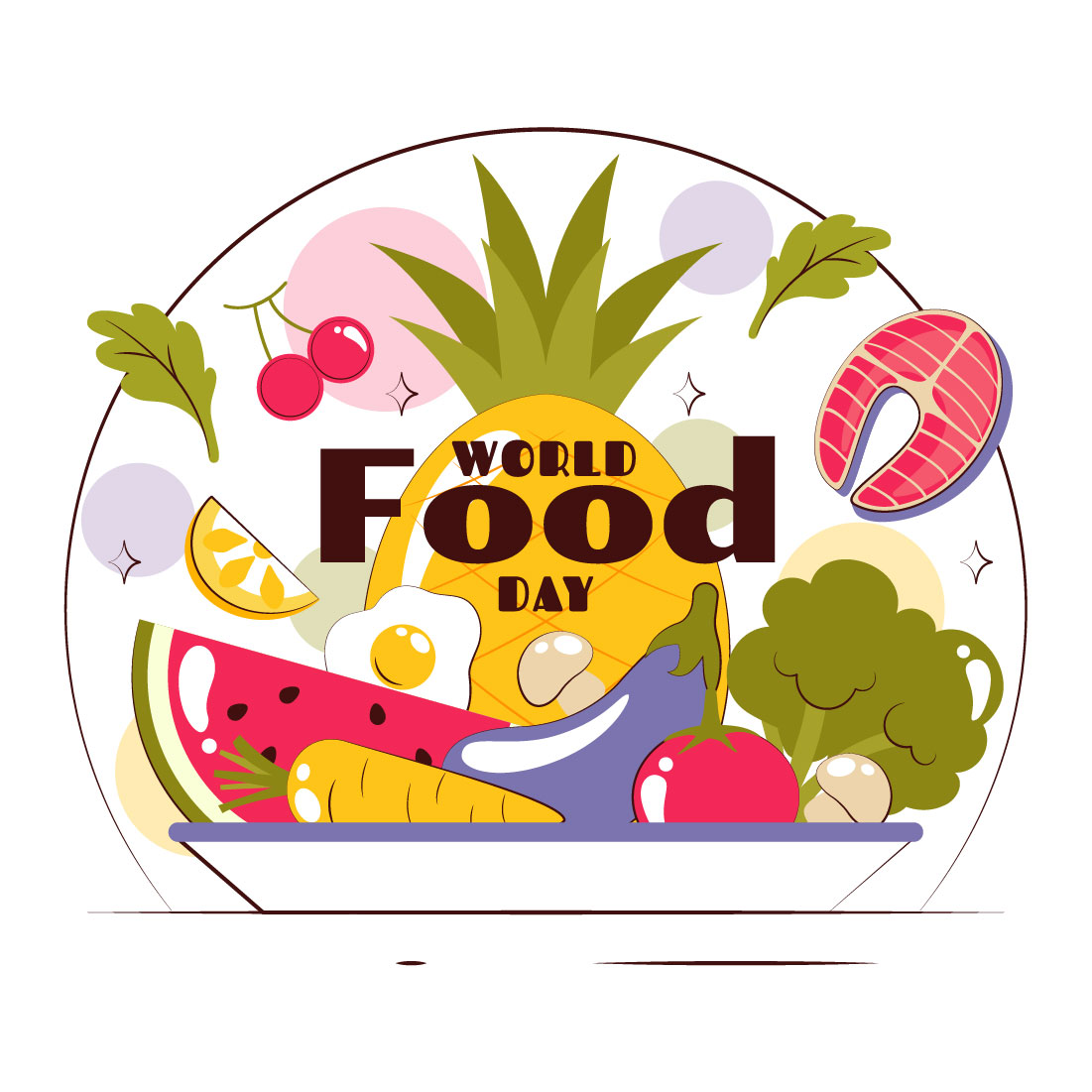 10 World Food Day Illustration preview image.
