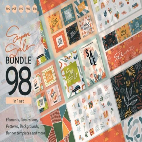98 in 1 Sale Abstract Elements cover image.