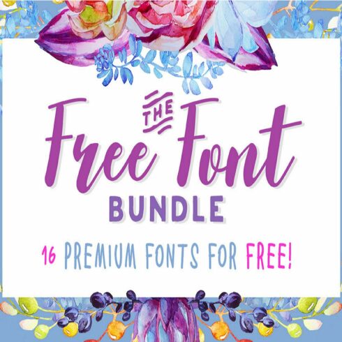 The Free Font Bundle cover image.
