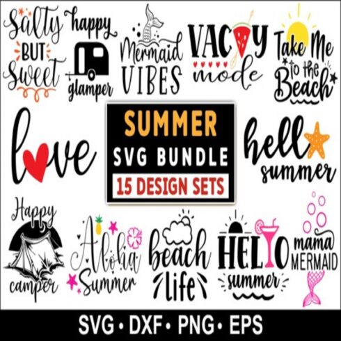 Free Summer Quotes SVG Bundle, Summer cover image.