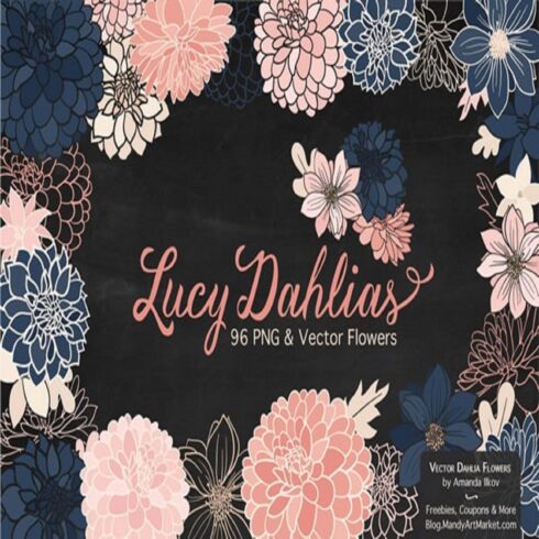 Set of 96 Free Dahlias cover image.