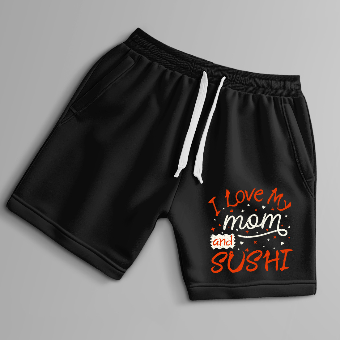 funny sushi and mom lover graphic design for cute gift merchandise 9 black shorts up 193