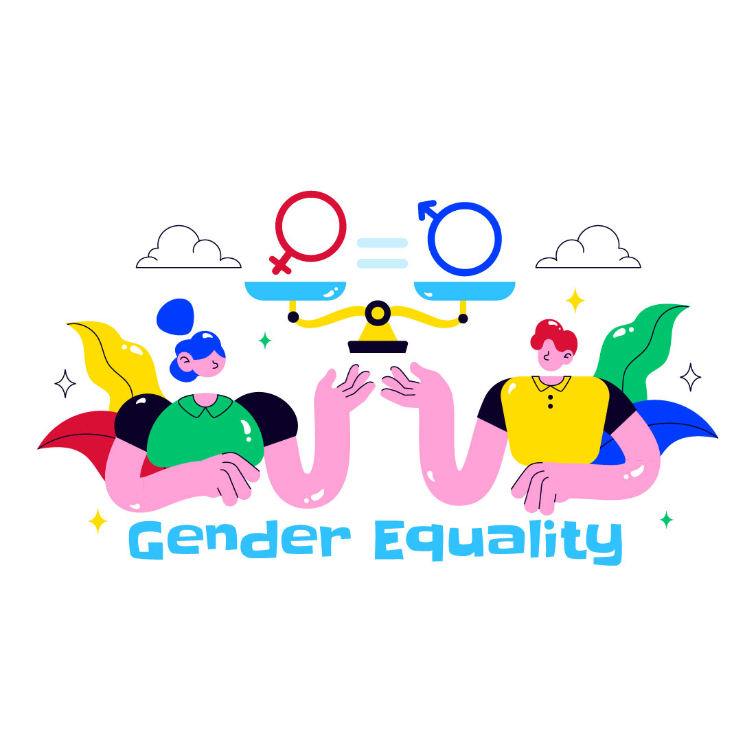 10 Gender Equality Illustration preview image.