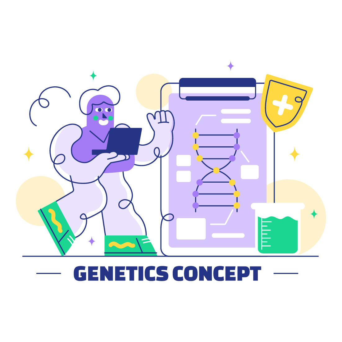 10 Genetics Research Illustration preview image.