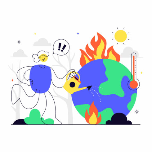 10 Global Warming Illustration cover image.
