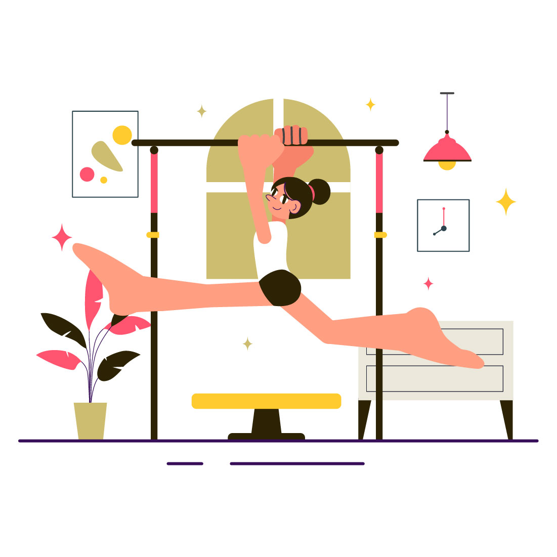 10 Rhythmic Gymnastics Illustration preview image.