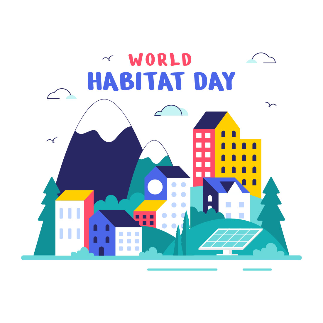 10 World Habitat Day Illustration cover image.