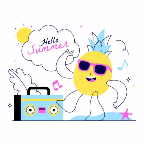 12 Hello Summer Illustration cover image.
