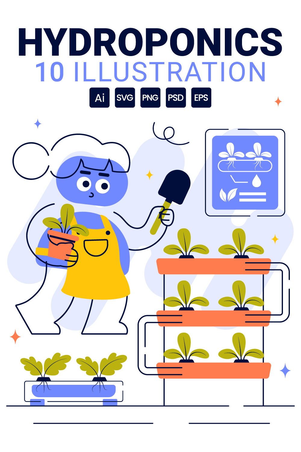 10 Hydroponics Technology Illustration pinterest preview image.