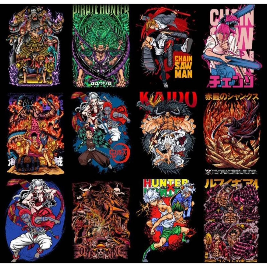 High-Quality Anime T-Shirt Designs Bundle for DTF & DTG Printing – Perfect for Otaku Apparel, Custom Merch, and Print-on-Demand preview image.