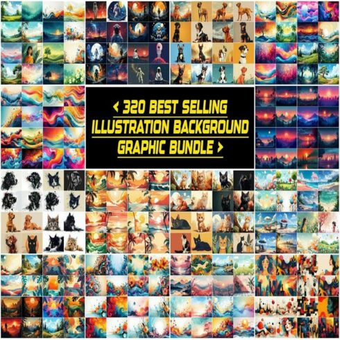 Illustration Background Graphic Bundle cover image.