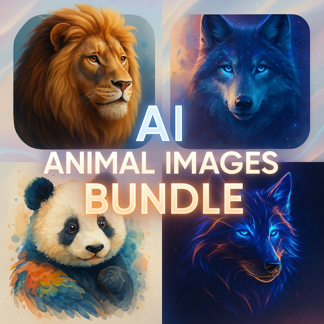 AI Animal HD Images Bundle cover image.