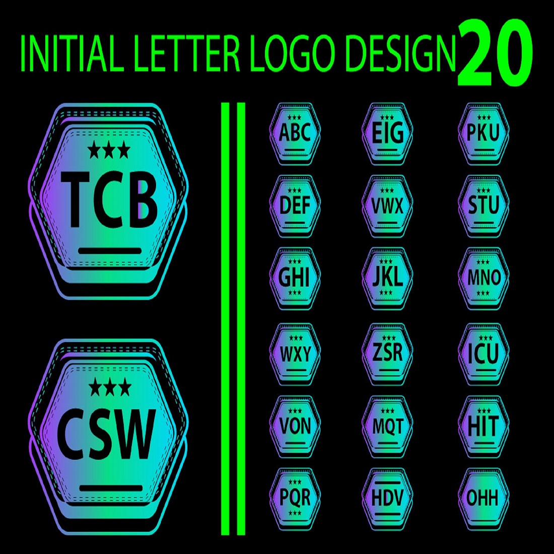 Letterhead Design Template Bundle preview image.