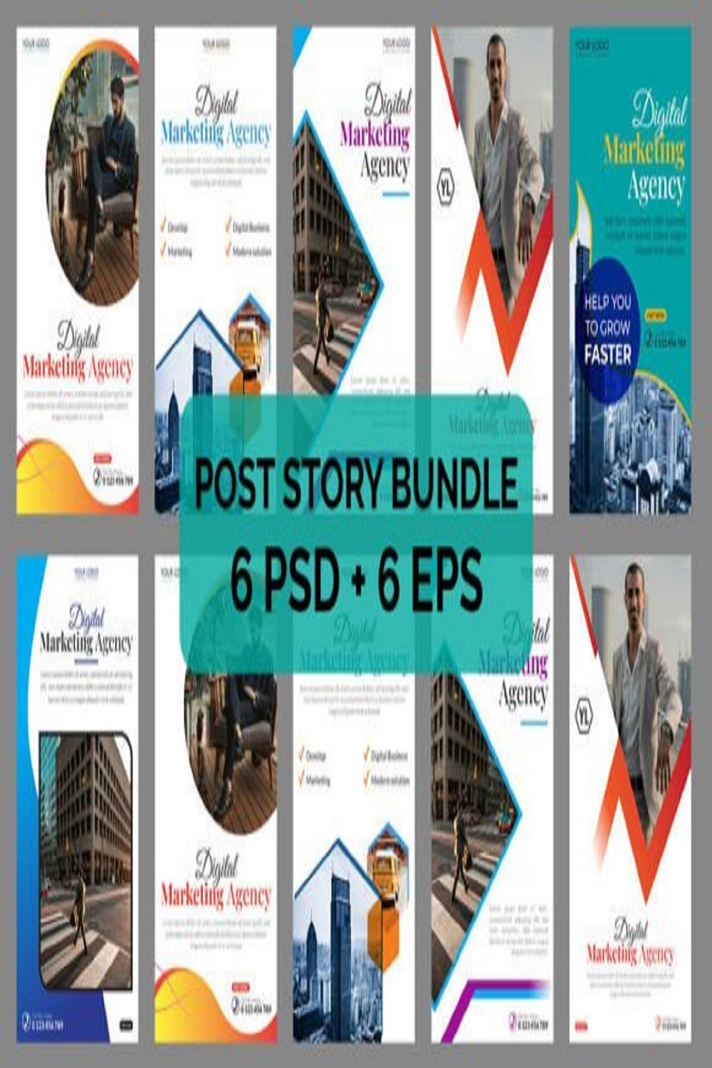 Instagram Story Bundle for Social Media pinterest preview image.