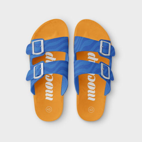 Slide Sandals Mockup Set cover image.