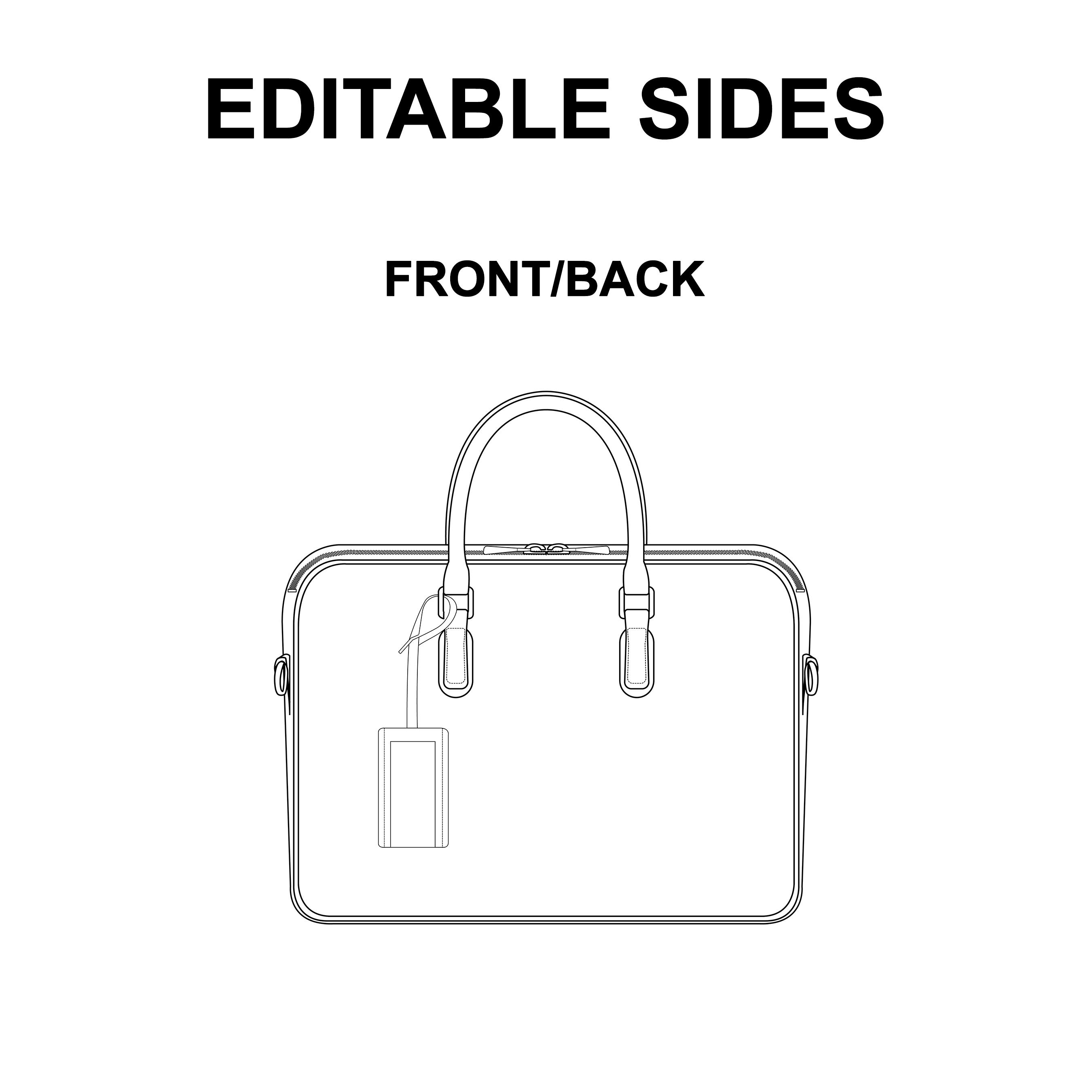 Leather Briefcase Vector Mockup preview image.
