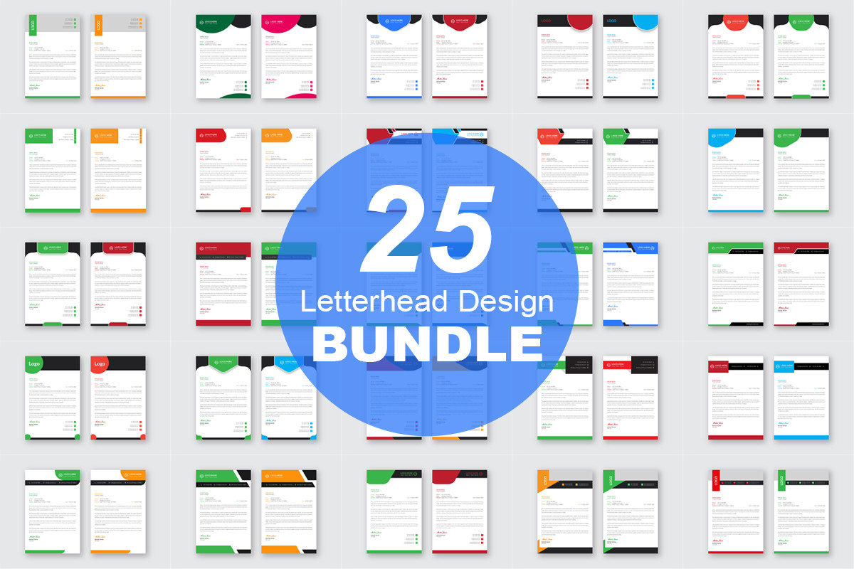 letterhead design template bundle bundles 26990457 1 925