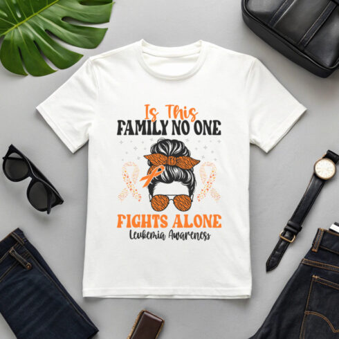 leukemia awareness family support design for strong women and fighters graphic design cover image.