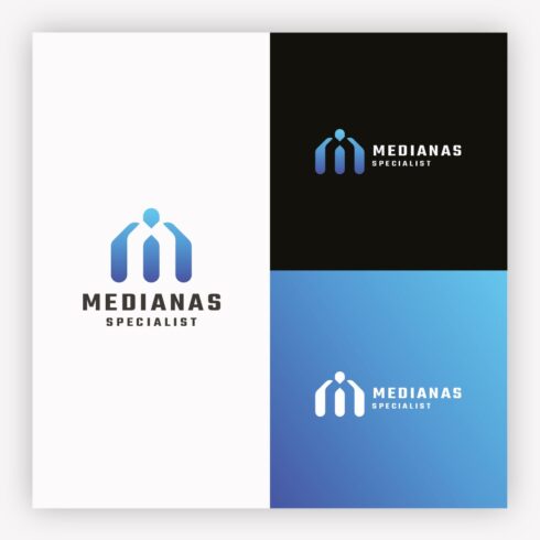 Mediana - Abstract Human Figure M Letter Logo cover image.