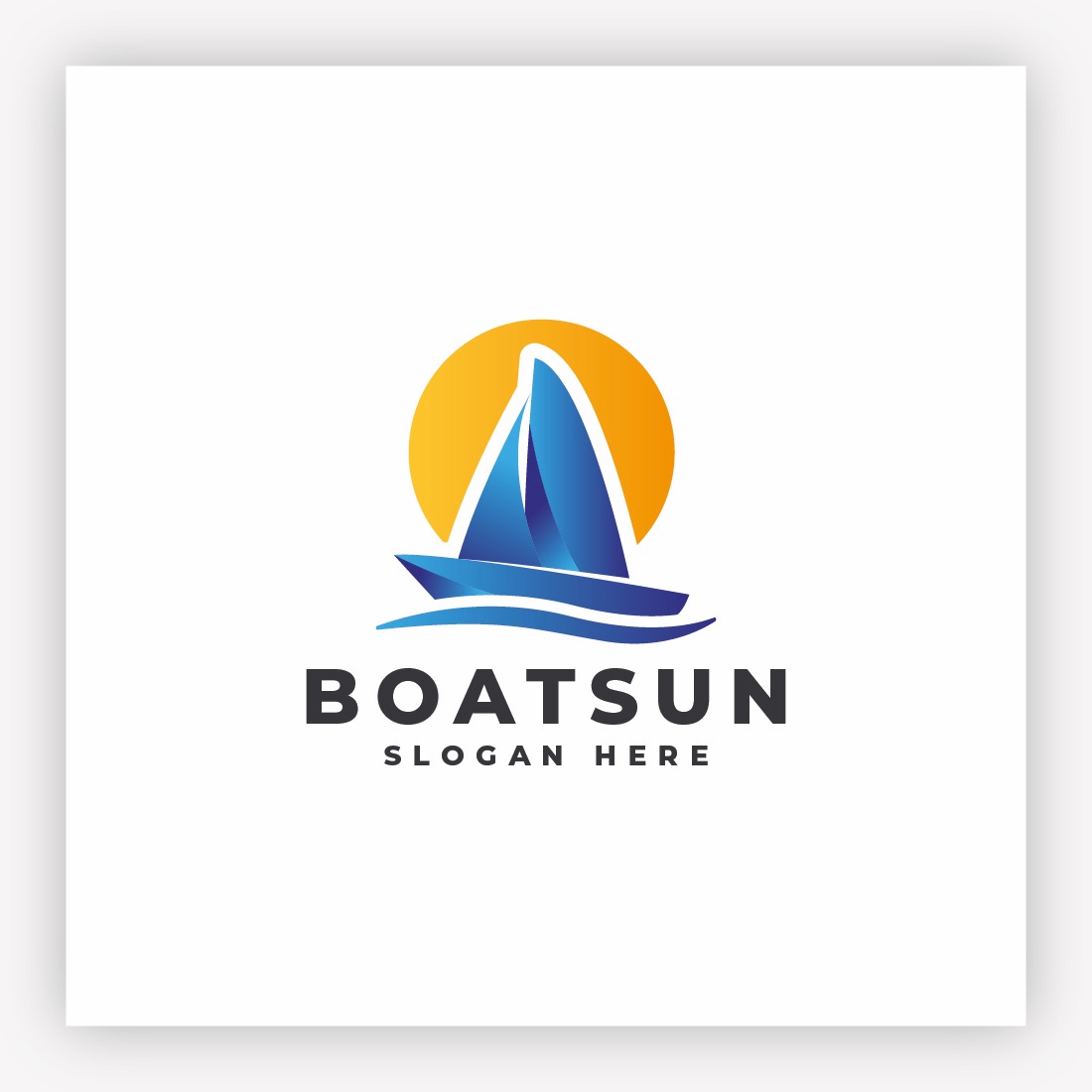 Boat Sun Sailing Logo cover image.