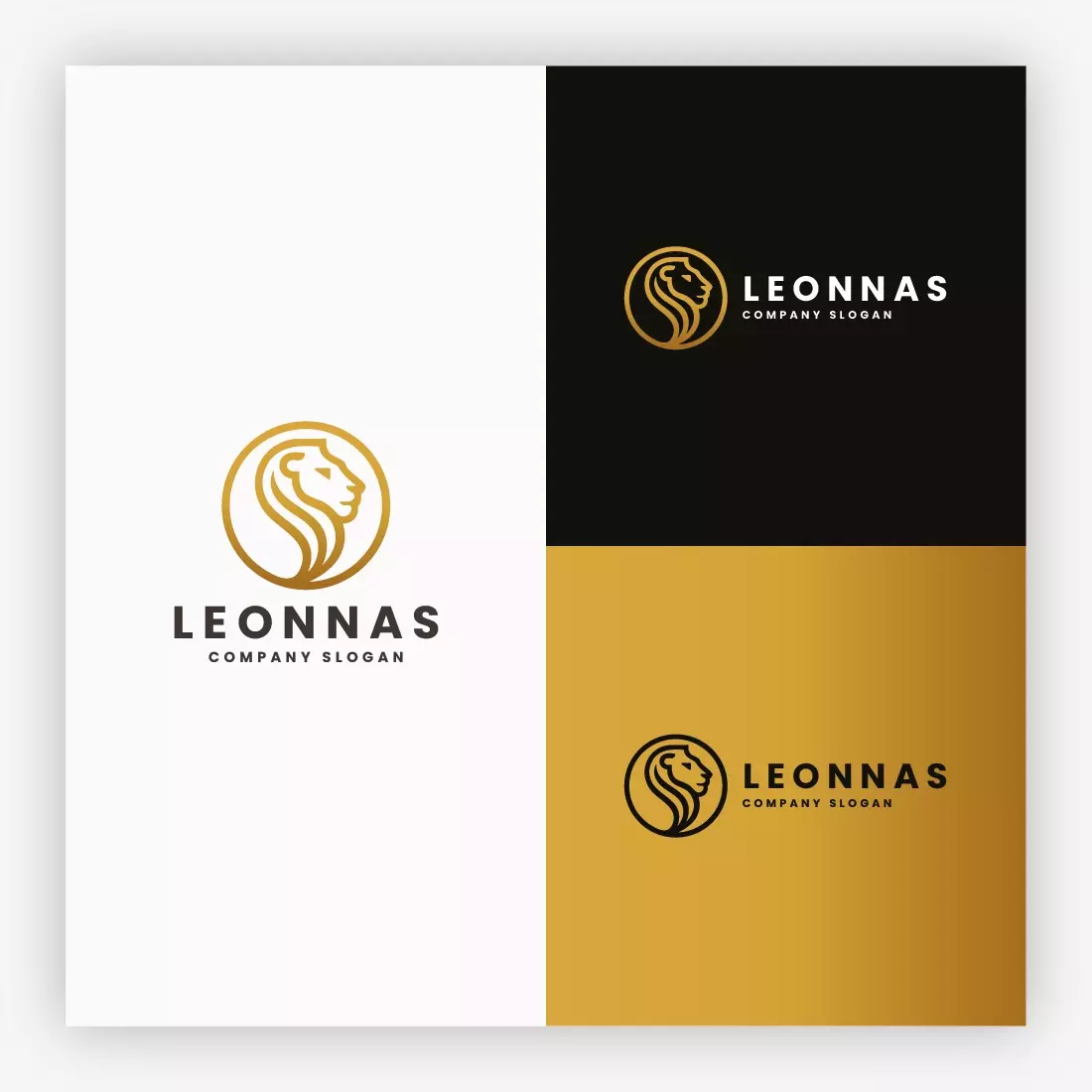 Majestic Lion Head Luxury Logo cover image.