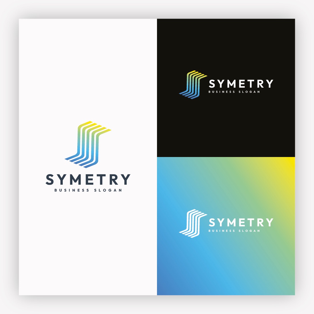 Symetry - Dynamic and Balanced Modern Logo cover image.