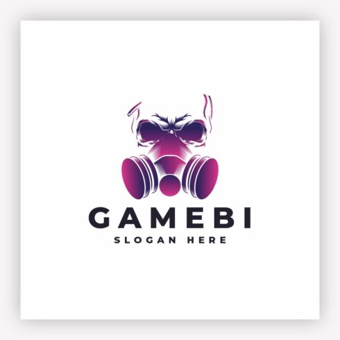 Gamebi Skull Gas Mask Logo cover image.