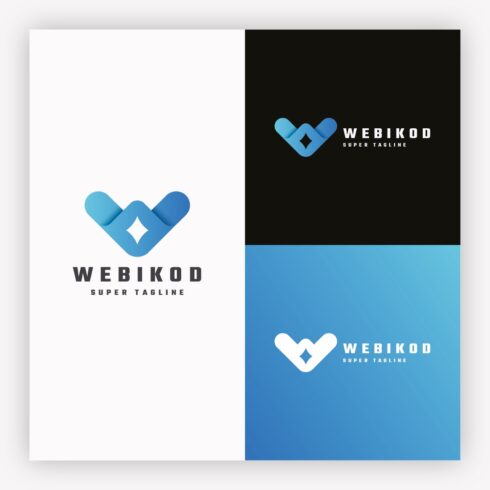 Webikod - Modern Abstract W Letter Logo cover image.