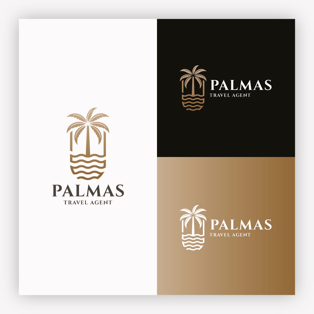 Tropical Palm Tree Resort & Travel Logo preview image.