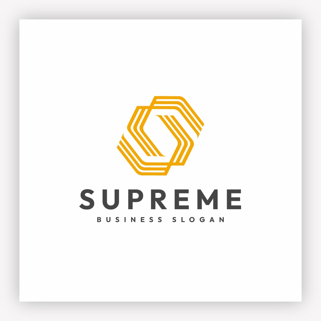 Supreme Hexagon Lines Logo preview image.