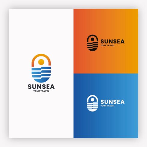 Vibrant Ocean & Sun Travel Logo cover image.