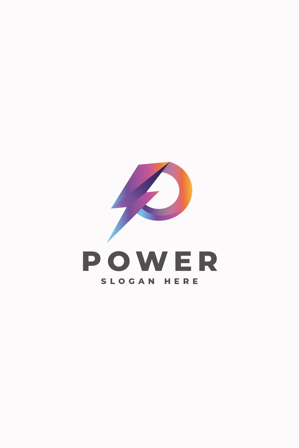Power Lightning Letter P Logo pinterest preview image.