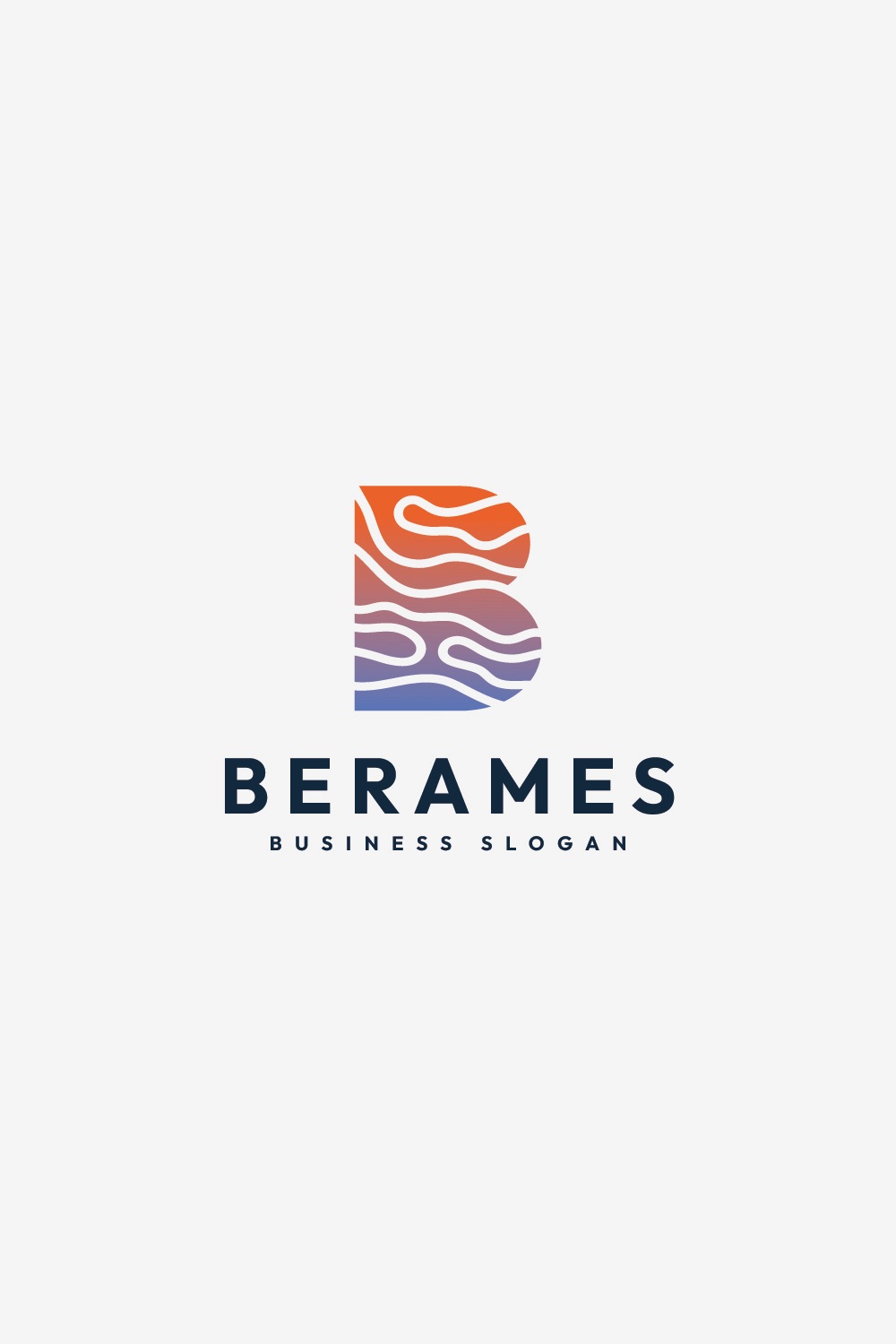 Berames Wavy Letter B Logo pinterest preview image.