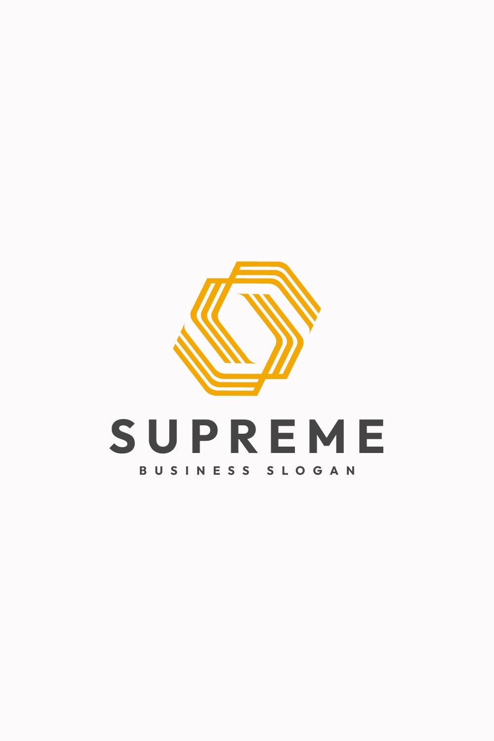 Supreme Hexagon Lines Logo pinterest preview image.
