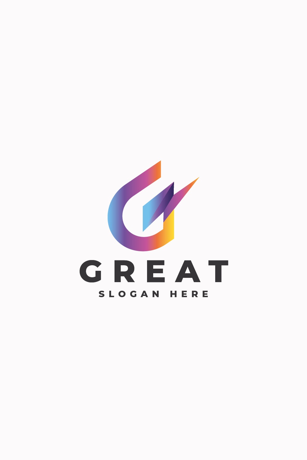 Great Letter G Abstract Logo pinterest preview image.
