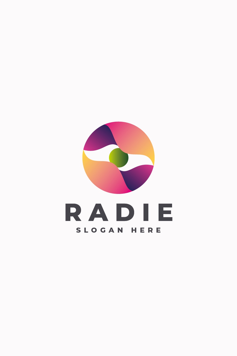 Radie Abstract Circle Logo pinterest preview image.