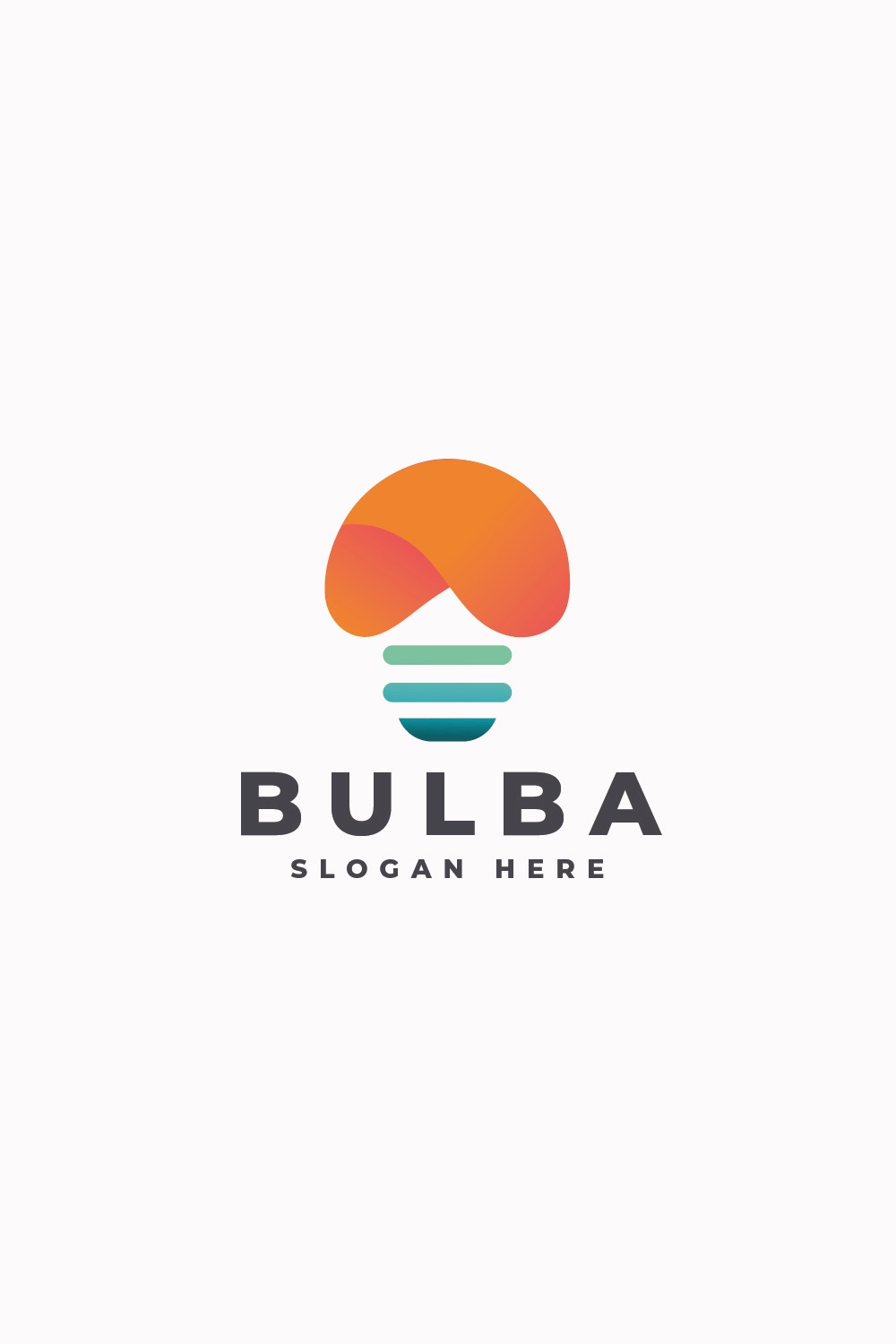 Bulba Idea Lightbulb Logo pinterest preview image.