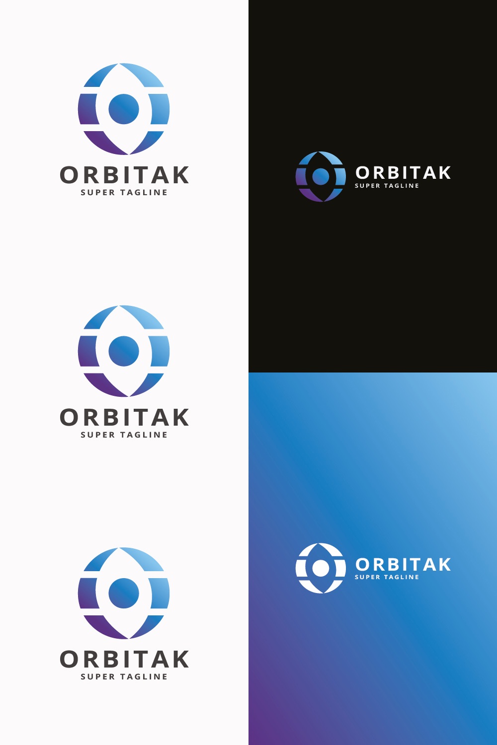 Orbitak Letter O - Modern Orbit & Connectivity Tech Logo pinterest preview image.