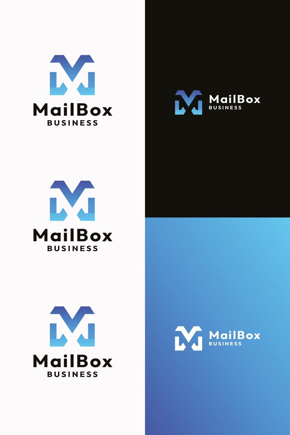 Mail Box – Modern M Letter Delivery & E-Commerce Logo pinterest preview image.