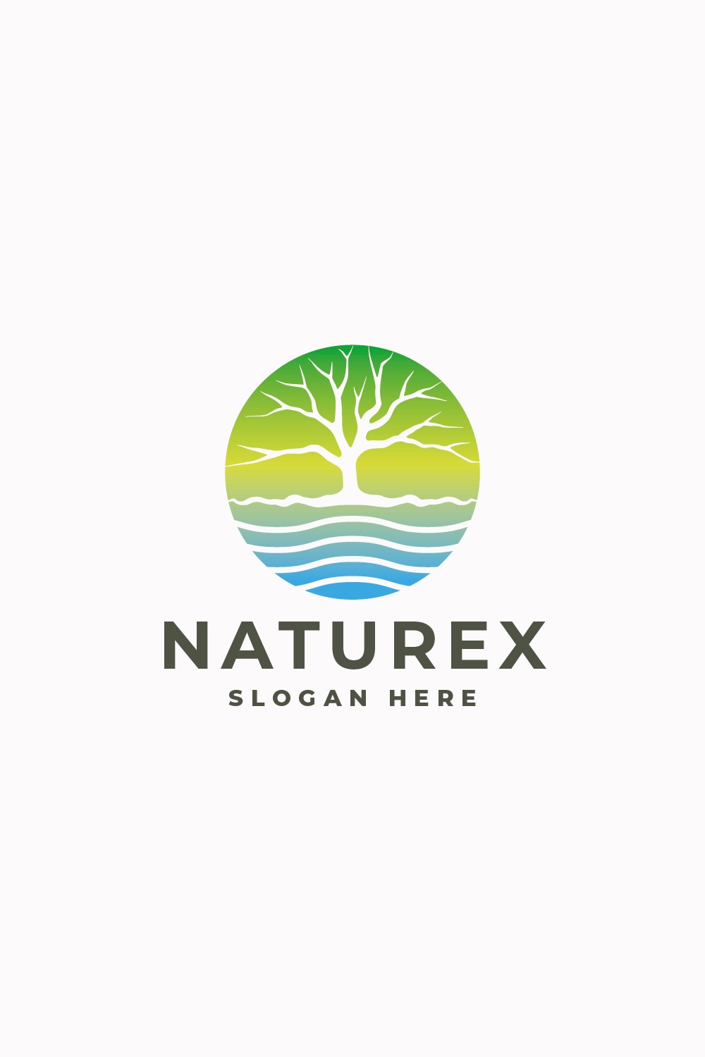 Naturex Tree and Water Logo pinterest preview image.