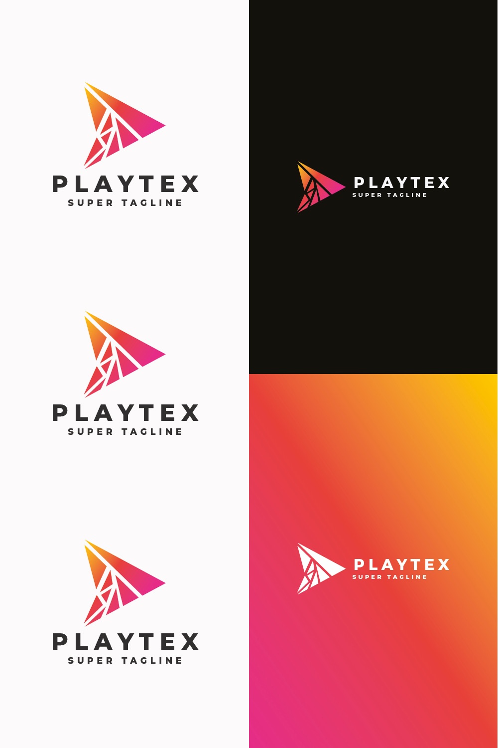 Playtex - Dynamic Pixel Play Button Logo pinterest preview image.