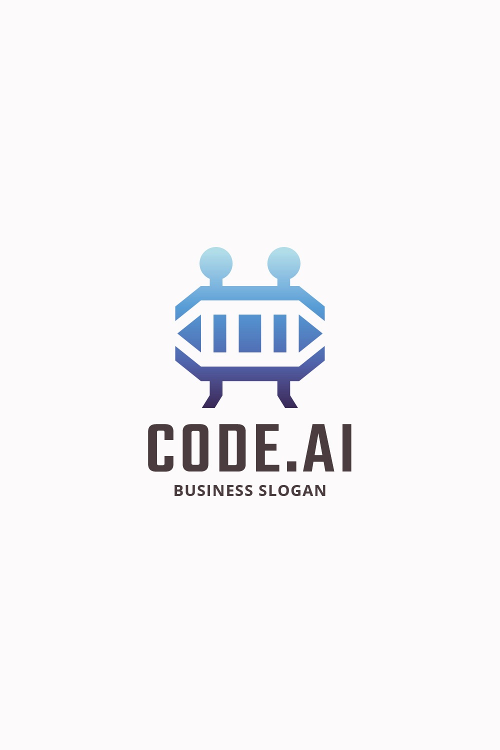 Codeai Data Code Robot Logo pinterest preview image.