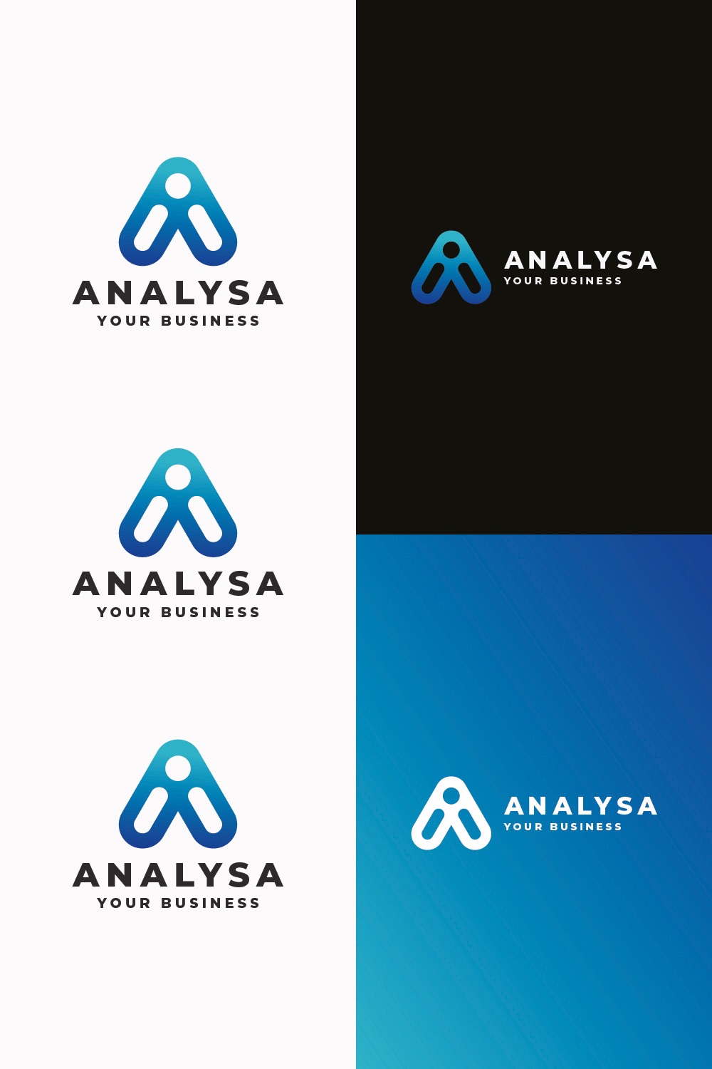 Analyssa Letter A - Abstract Arrow Ascent Logo pinterest preview image.