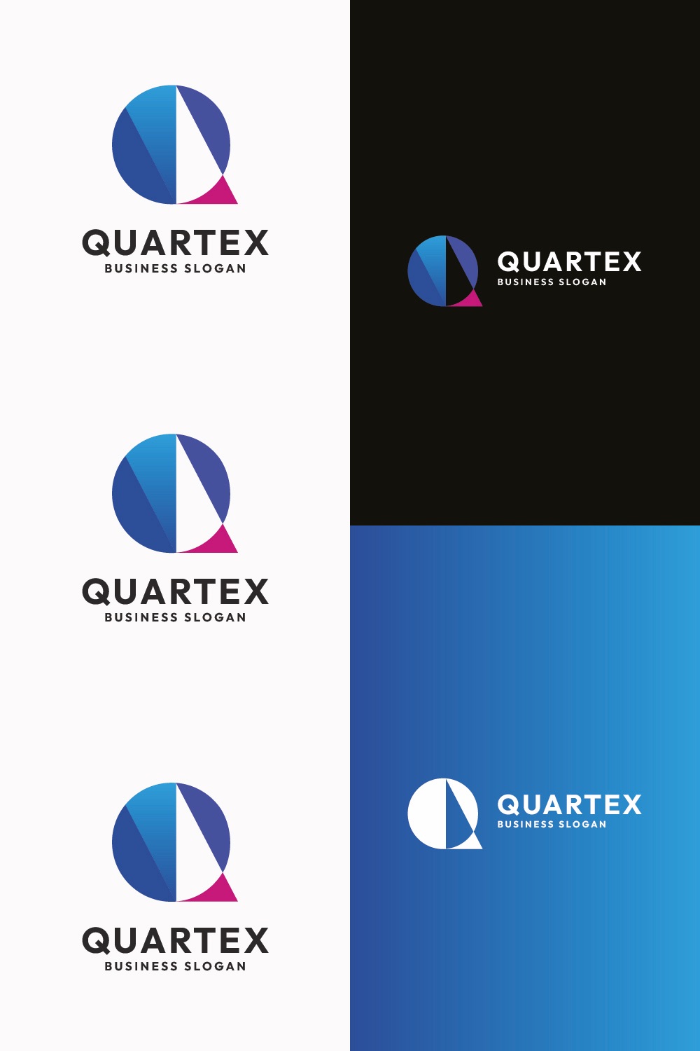 Quartex - Modern Abstract Q Letter Logo pinterest preview image.